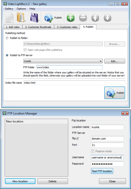 Adding video to website via FTP Adding video to website via FTP